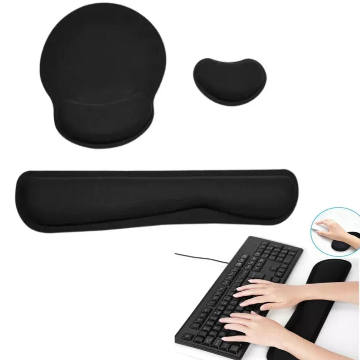 KINDA NICE - Alfombrilla De Ratón Ergonómica Antideslizante Juego De 3