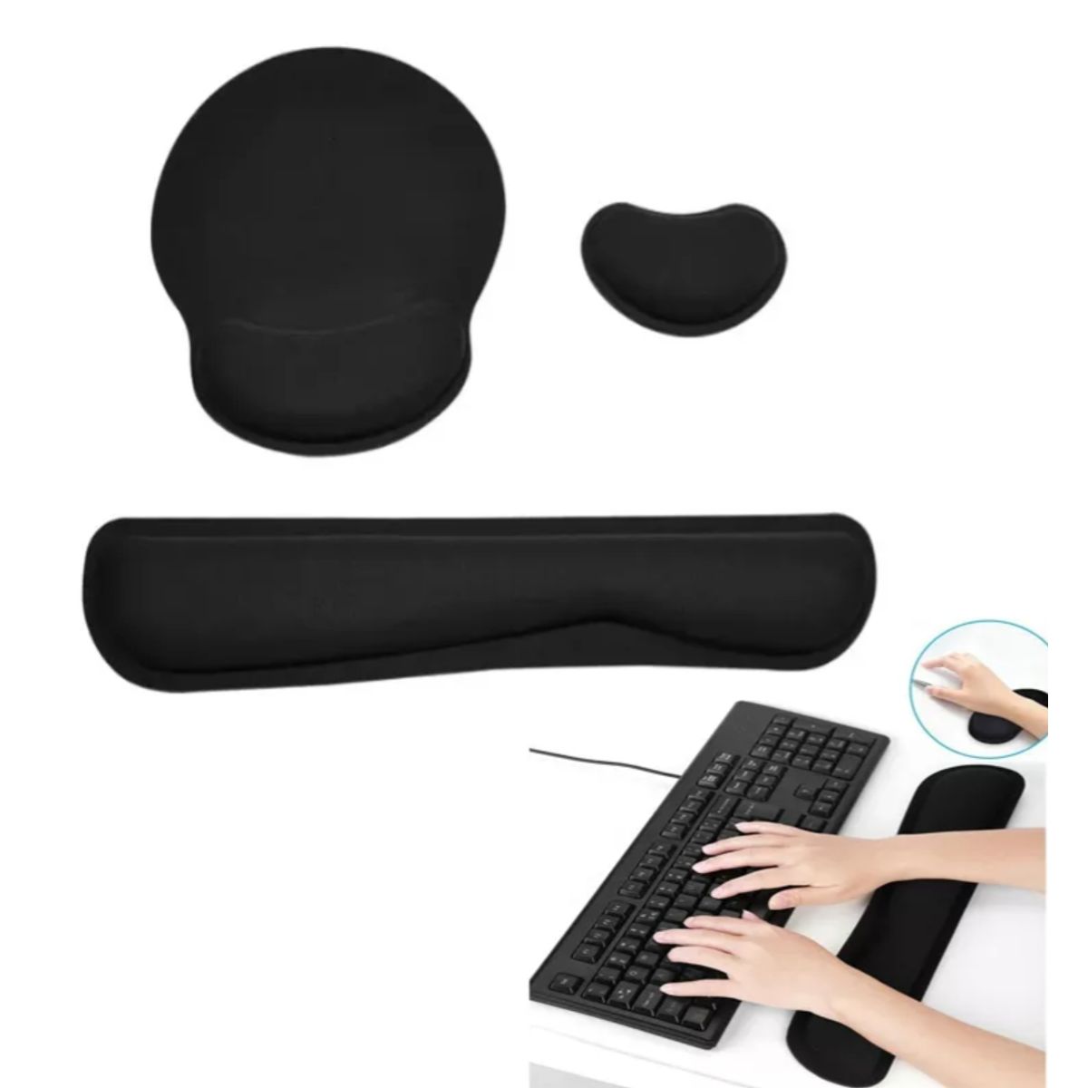 KINDA NICE - Alfombrilla De Ratón Ergonómica Antideslizante Juego De 3