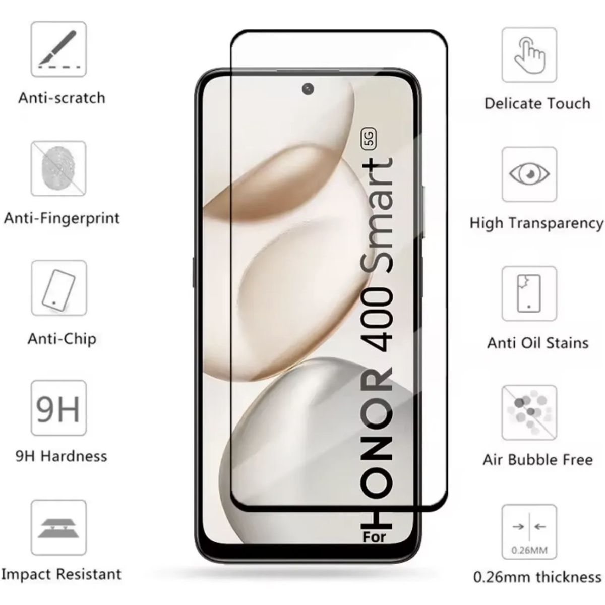 GENERICO - Lamina De Vidrio Pantalla Para Honor 400 Smart