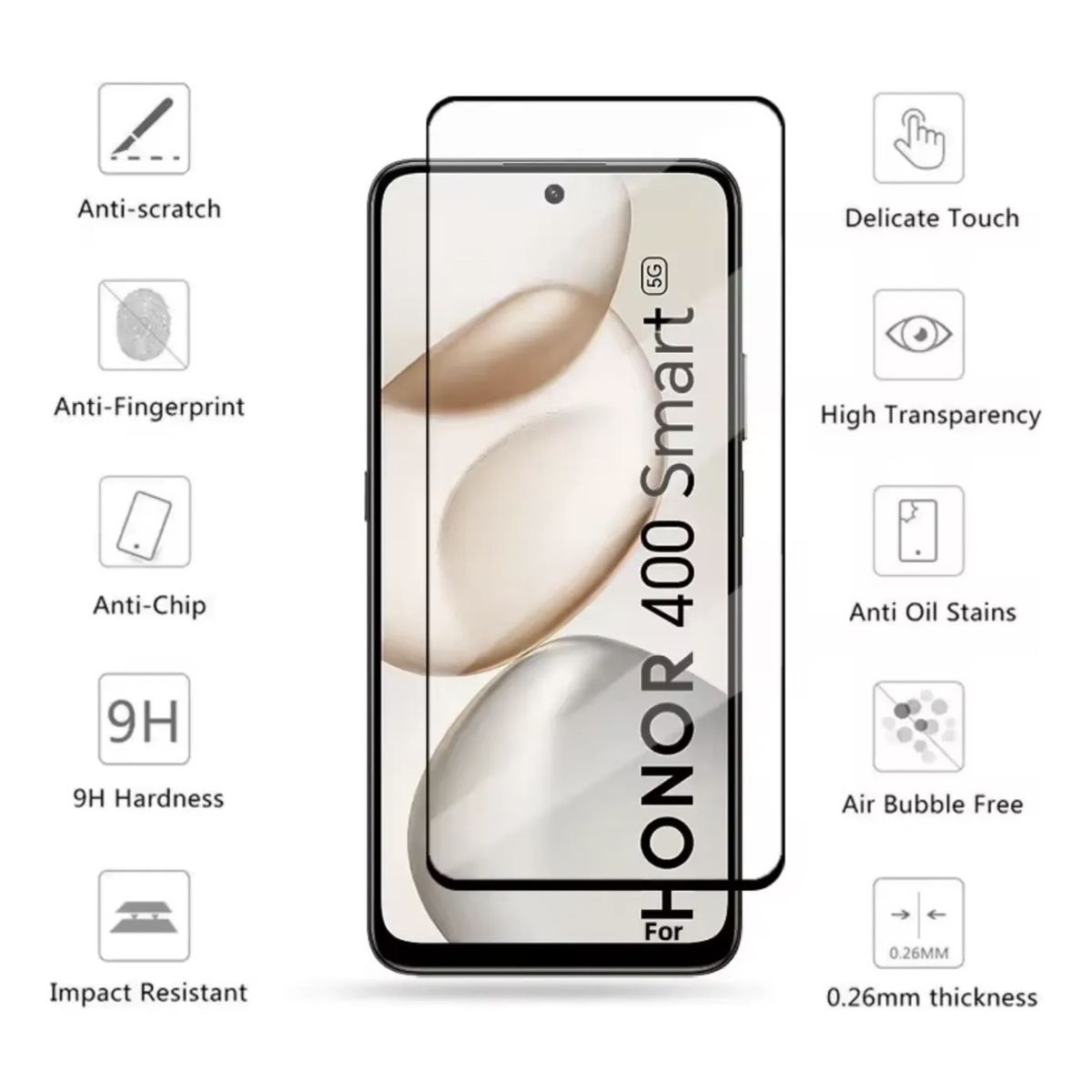 GENERICO - Lamina De Vidrio Pantalla Para Honor 400 Smart