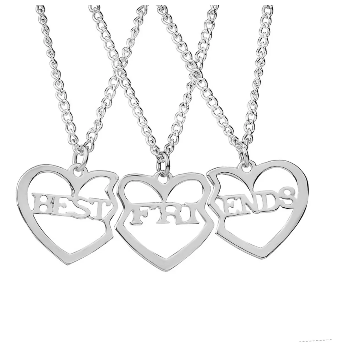 EINICIO - Collar Importado Corazón Triple Para Las Mejores Amiga