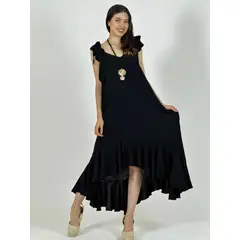 ENIGMATICA BOUTIQUE - Vestido Cey Asimetrico Tiras con Vuelos