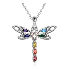EINICIO - Collar Colorido Con Libélula Para Mujer Estilo Artístico