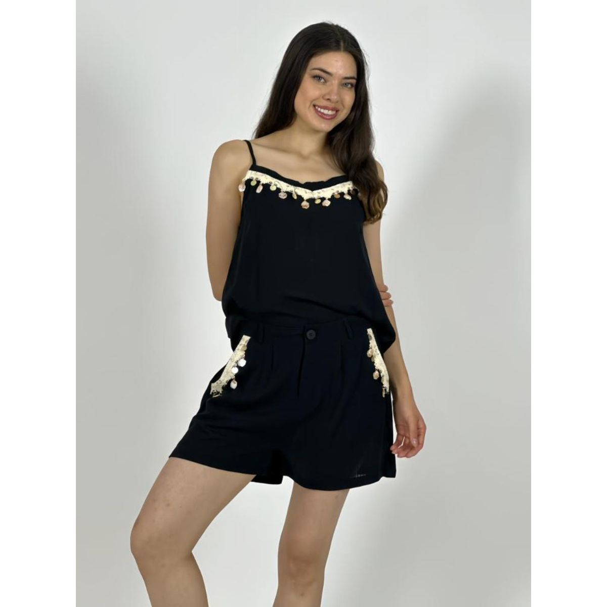 ENIGMATICA BOUTIQUE - Conjunto Boho Conchas Circulos Dorados