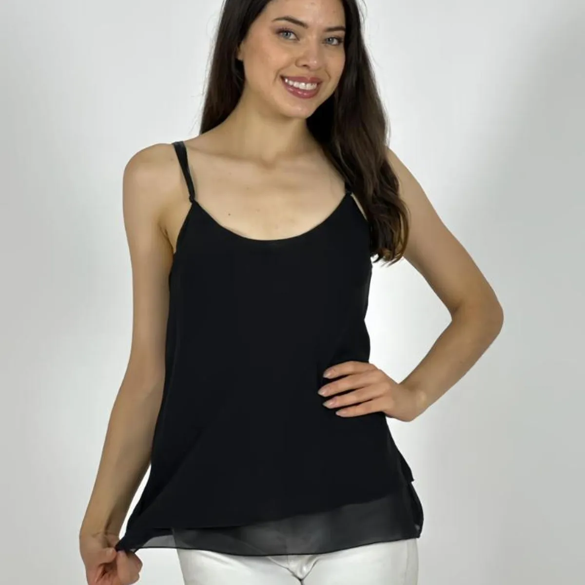 ENIGMATICA BOUTIQUE - Polera Lencera Gaza Doble