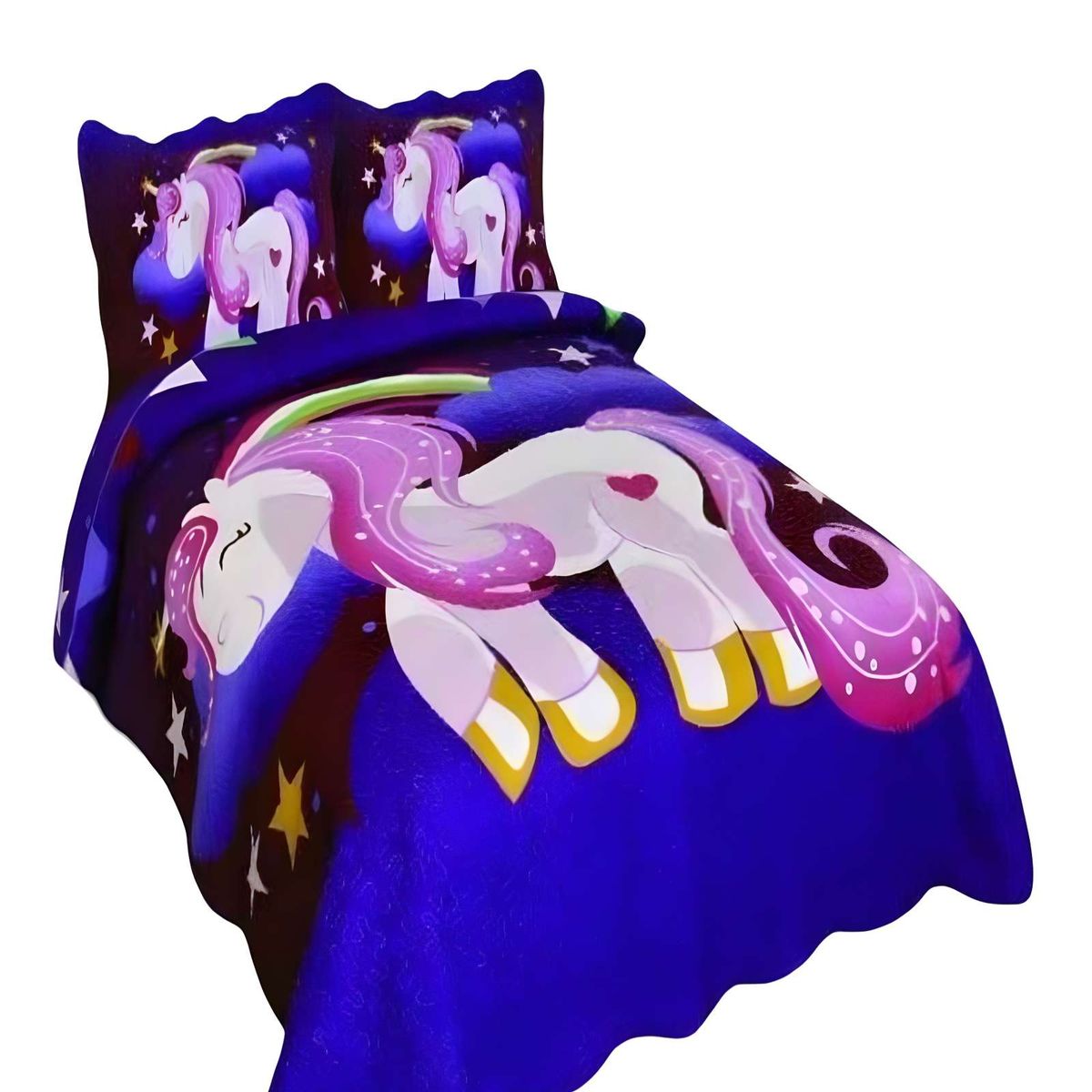 GENERICO - CUBRECAMA DE VERANO QUILT PLAZA Y MEDIA INFANTIL MORADO