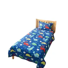 GENERICO - CUBRECAMA DE VERANO QUILT PLAZA Y MEDIA INFANTIL AZUL 03