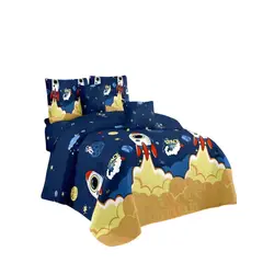 GENERICO - CUBRECAMA DE VERANO QUILT PLAZA Y MEDIA INFANTIL AZUL 06