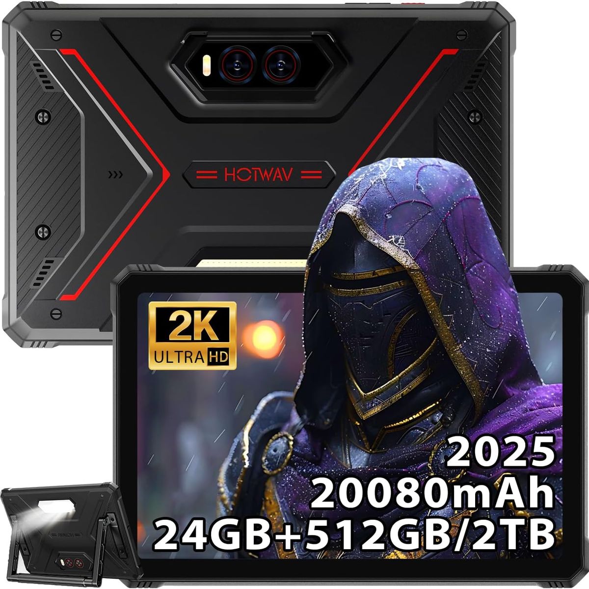 OUKITEL - Hotwav R9 PLUS Tableta 24GB+512GB 11 pulgadas 20080mAh 64MP-Rojo