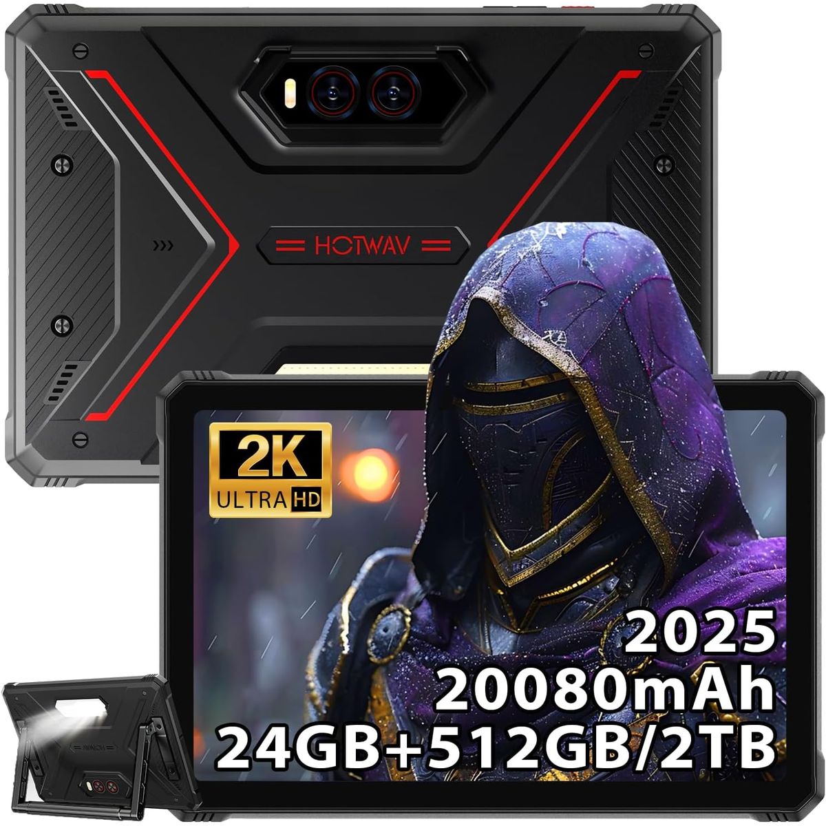 OUKITEL - Hotwav R9 PLUS Tableta 24GB+512GB 11 pulgadas 20080mAh 64MP-Rojo