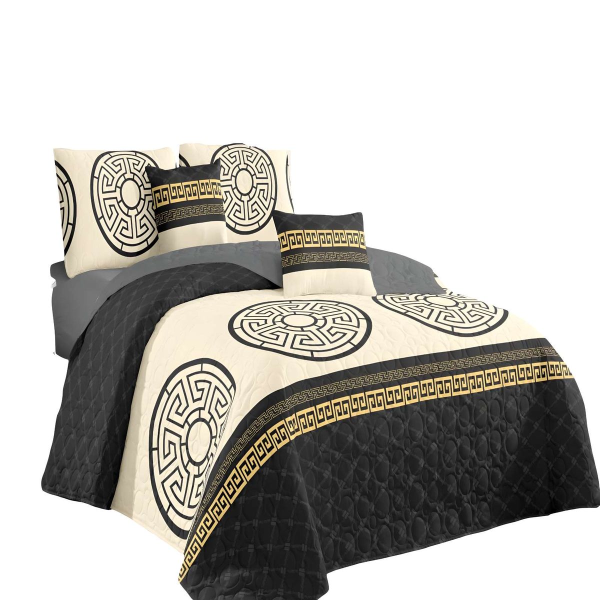GENERICO - CUBRECAMA DE VERANO QUILT KING BEIGE 02