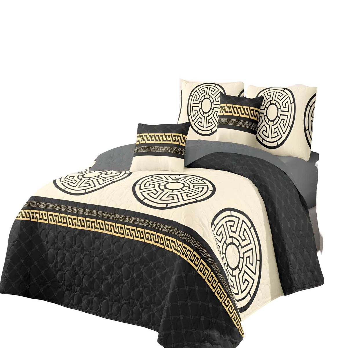GENERICO - CUBRECAMA DE VERANO QUILT KING BEIGE 02