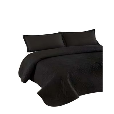 Imagen 2 del producto CUBRECAMA DE VERANO QUILT CON COLORES LISOS SUPER-KING NEGRO