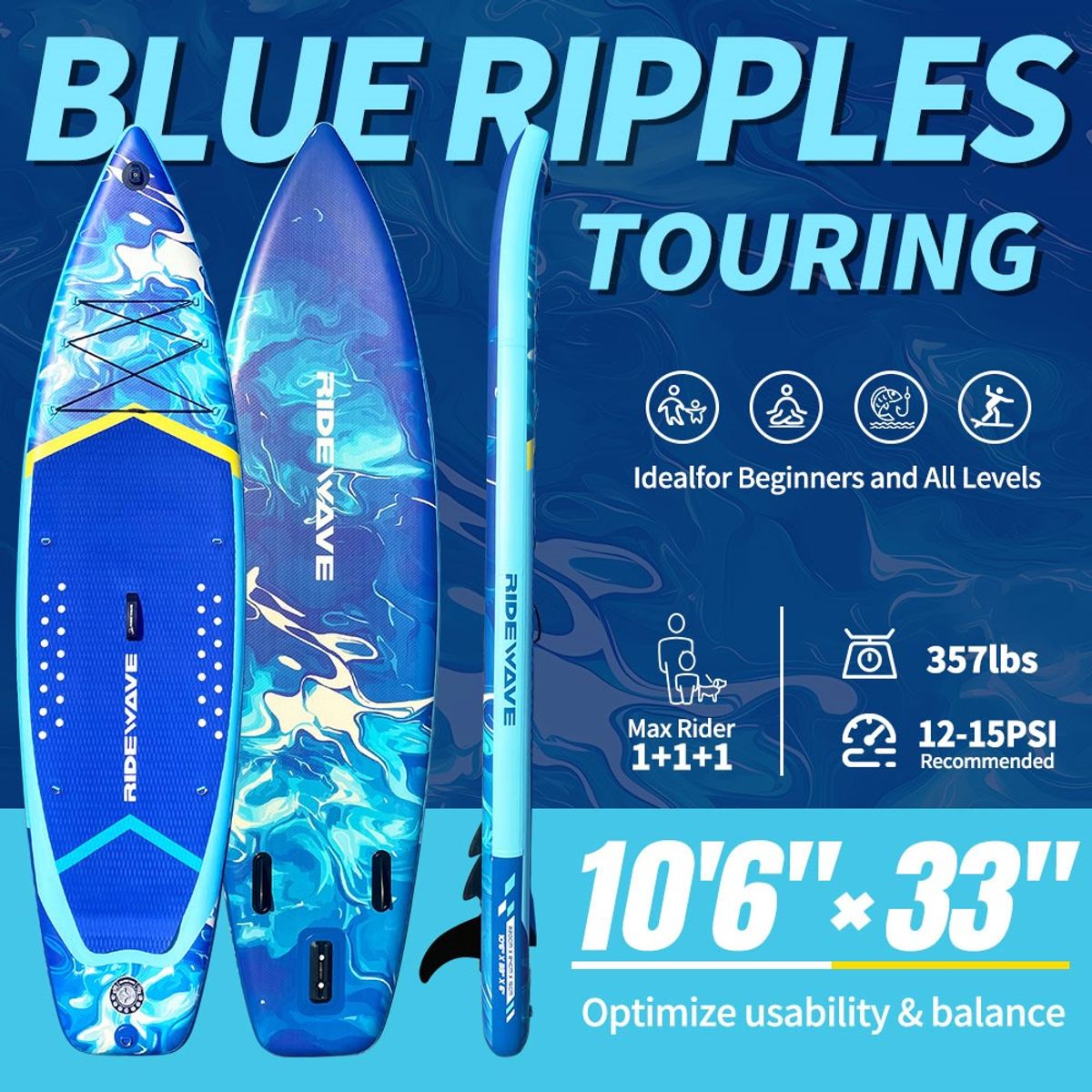 GENERICO - STAND UP PADDLE DOBLE CAPA 10.6 Triple Quilla
