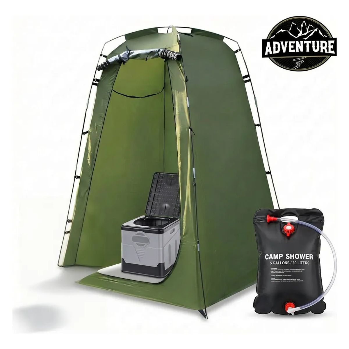 AFVENTURA - Carpa Probador Y Baño Químico Portátil Con Ducha Solar