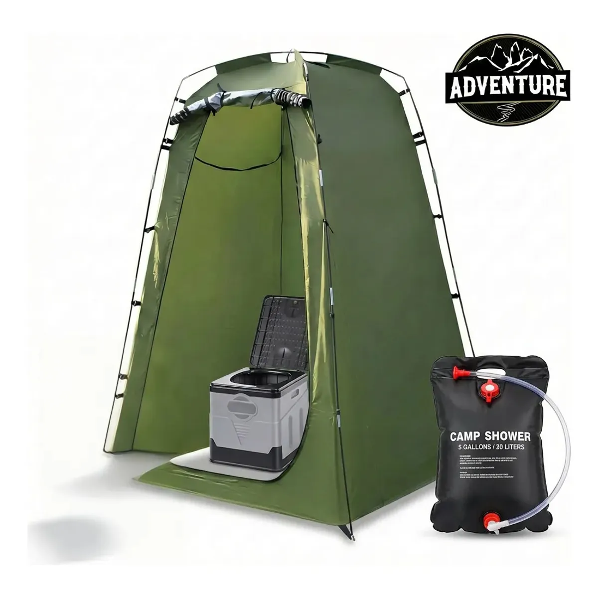 AFVENTURA - Carpa Probador Y Baño Químico Portátil Con Ducha Solar