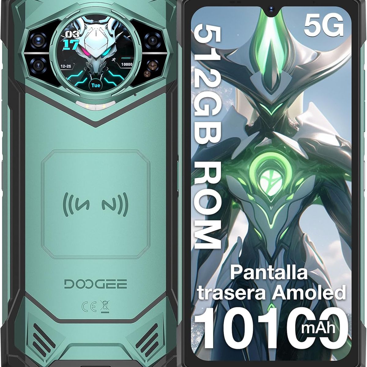 DOOGEE - DOOGEE S200 X 5G Celular 32GB+512GB 10100mAh 100MP-Verde