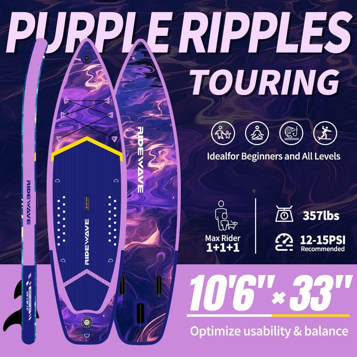 GENERICO - STAND UP PADDLE Doble Capa 10¨6 Triple Quilla