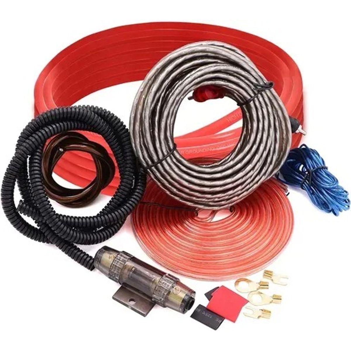 GENERICO - Kit Cables Amplificador Set Calibre 8 Subwoofer Auto Premium