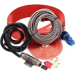 GENERICO - Kit Cables Amplificador Set Calibre 8 Subwoofer Auto Premium