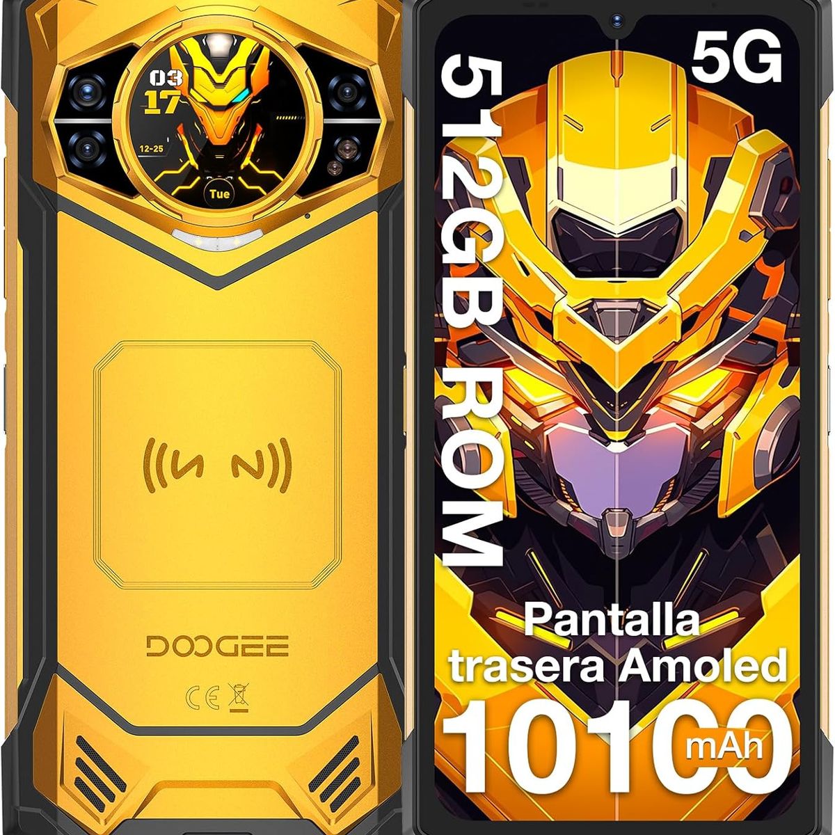 DOOGEE - DOOGEE S200 X 5G Celular 32GB+512GB 10100mAh 100MP-amarillo
