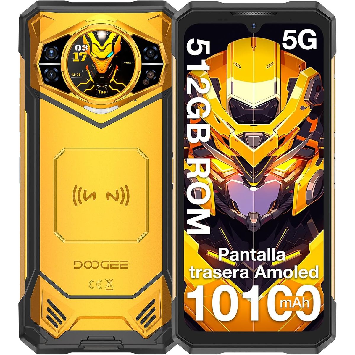 DOOGEE - DOOGEE S200 X 5G Celular 32GB+512GB 10100mAh 100MP-amarillo