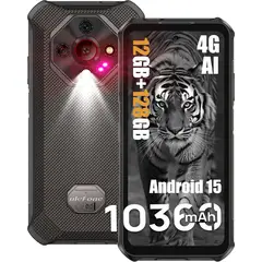 ULEFONE - Armor X16 Celular 12GB+128GB 10360mAh Android 15 Smartphone-Negro