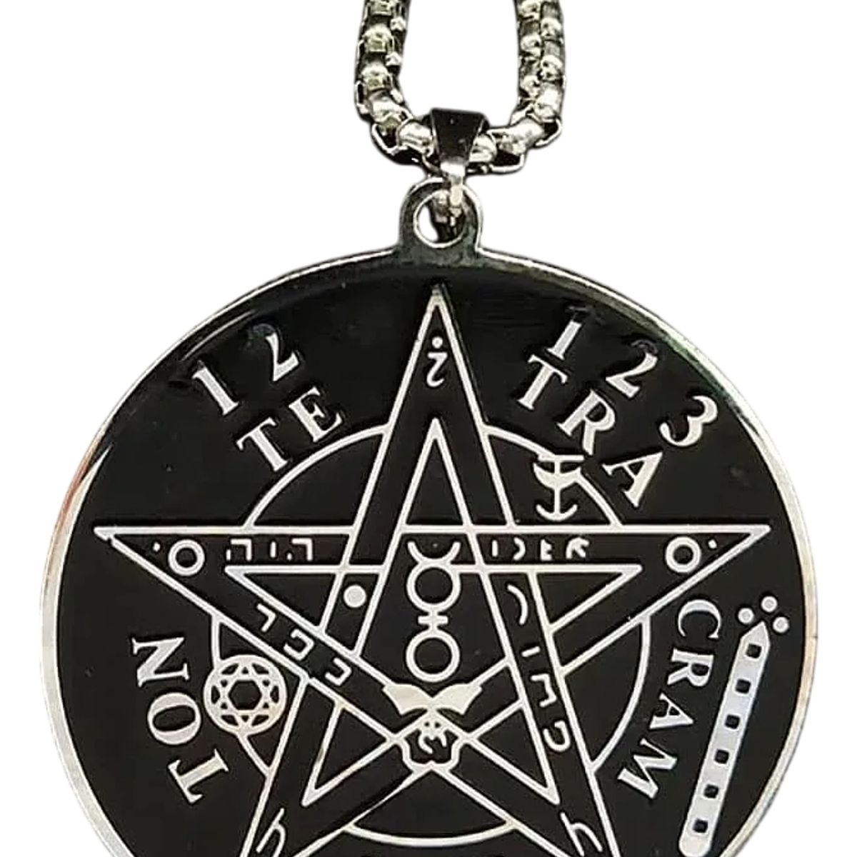 GENERICO - Collar Pentagrama Estrella Black Hombre Moda Masculina