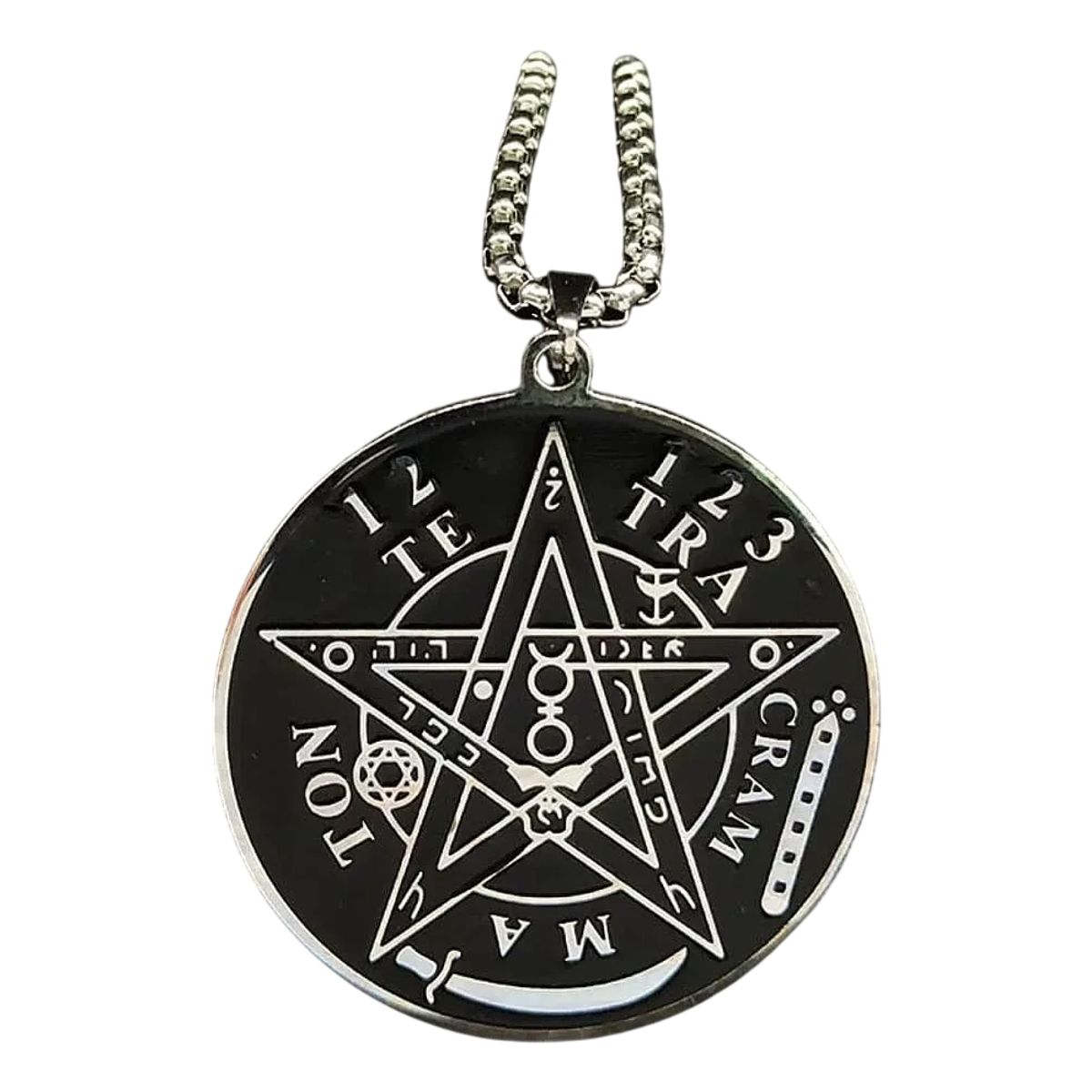 GENERICO - Collar Pentagrama Estrella Black Hombre Moda Masculina