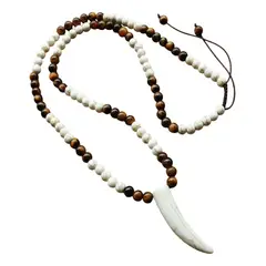 GENERICO - Collar Piedra Ojo De Tigre Y Piedra De Rio Hombre Mujer