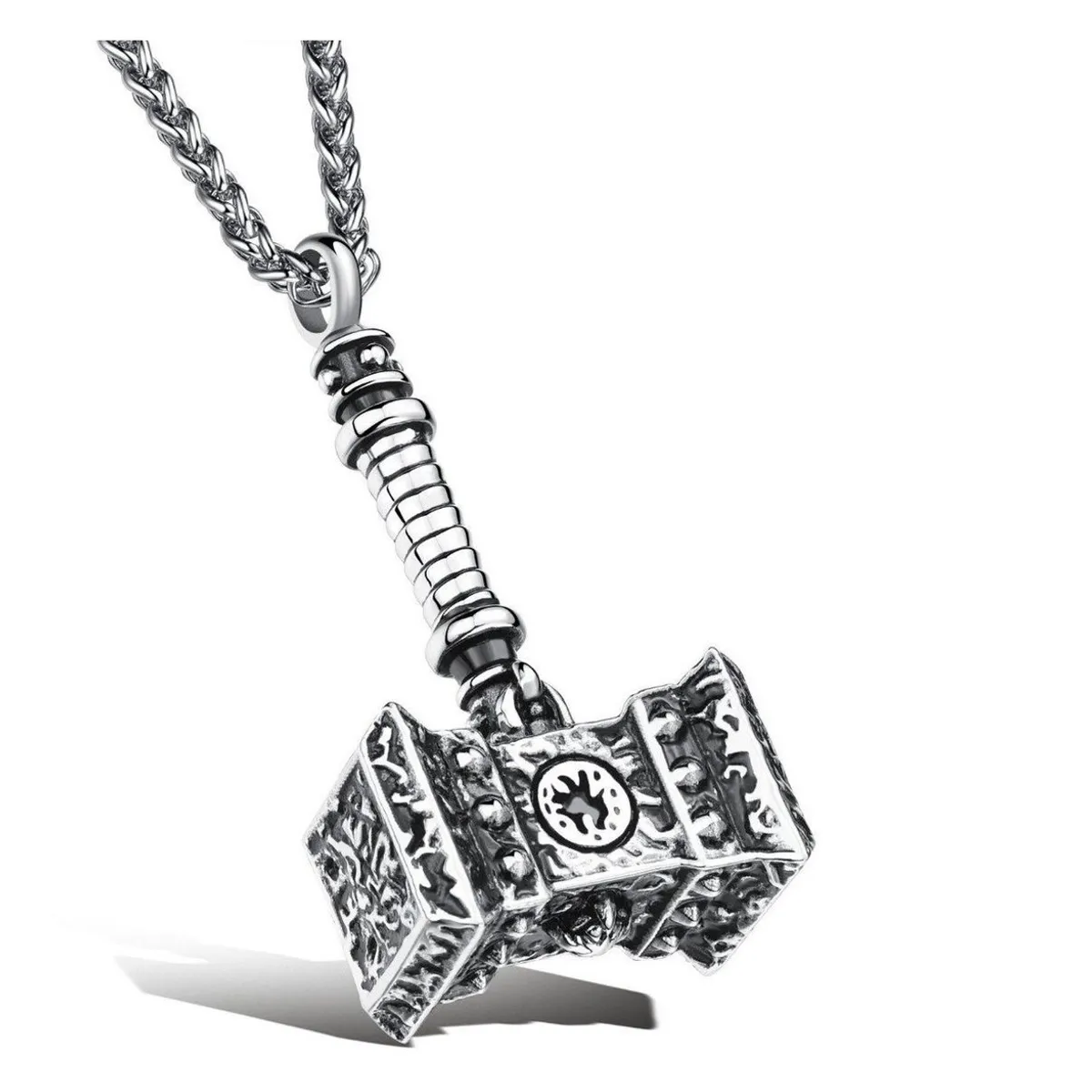 GENERICO - Collar Martillo Hombre Acero Royal Madriz Vikingo