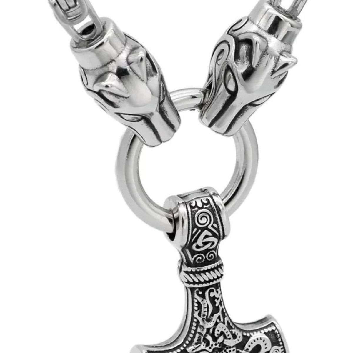 GENERICO - Collar Vikingo Martillo Thor Acero Hombre Moda 2019