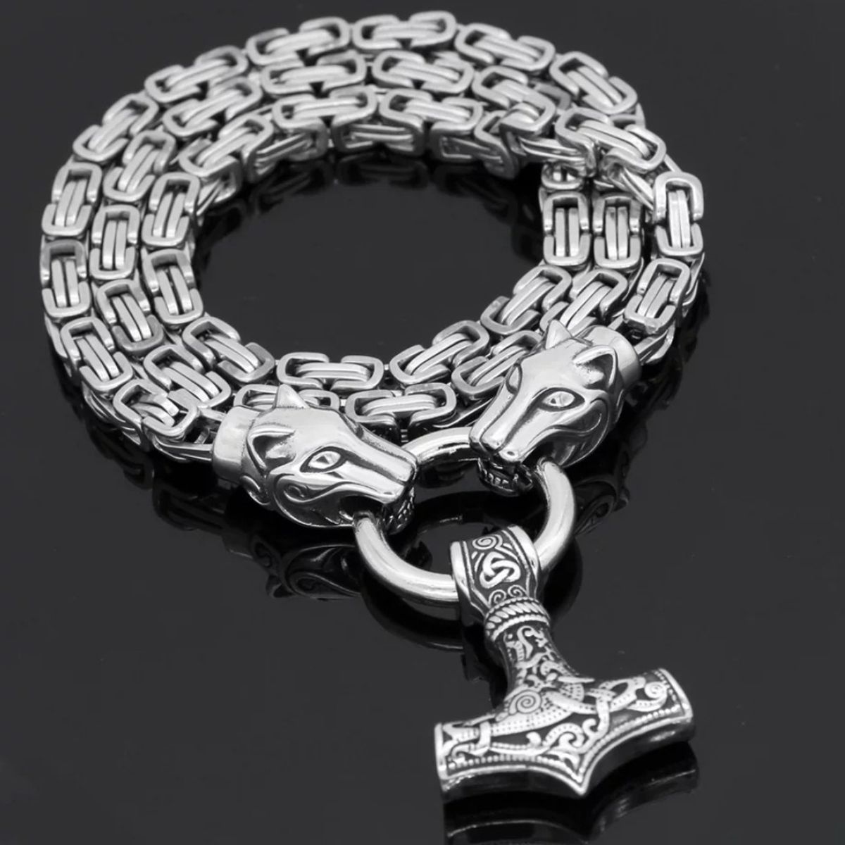 GENERICO - Collar Vikingo Martillo Thor Acero Hombre Moda 2019