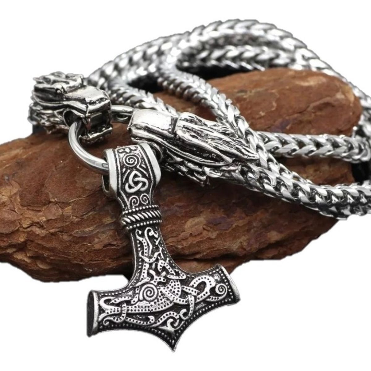 GENERICO - Collar Vikingo Hacha Nórdico Hombre Caballeros Moda 2019 2