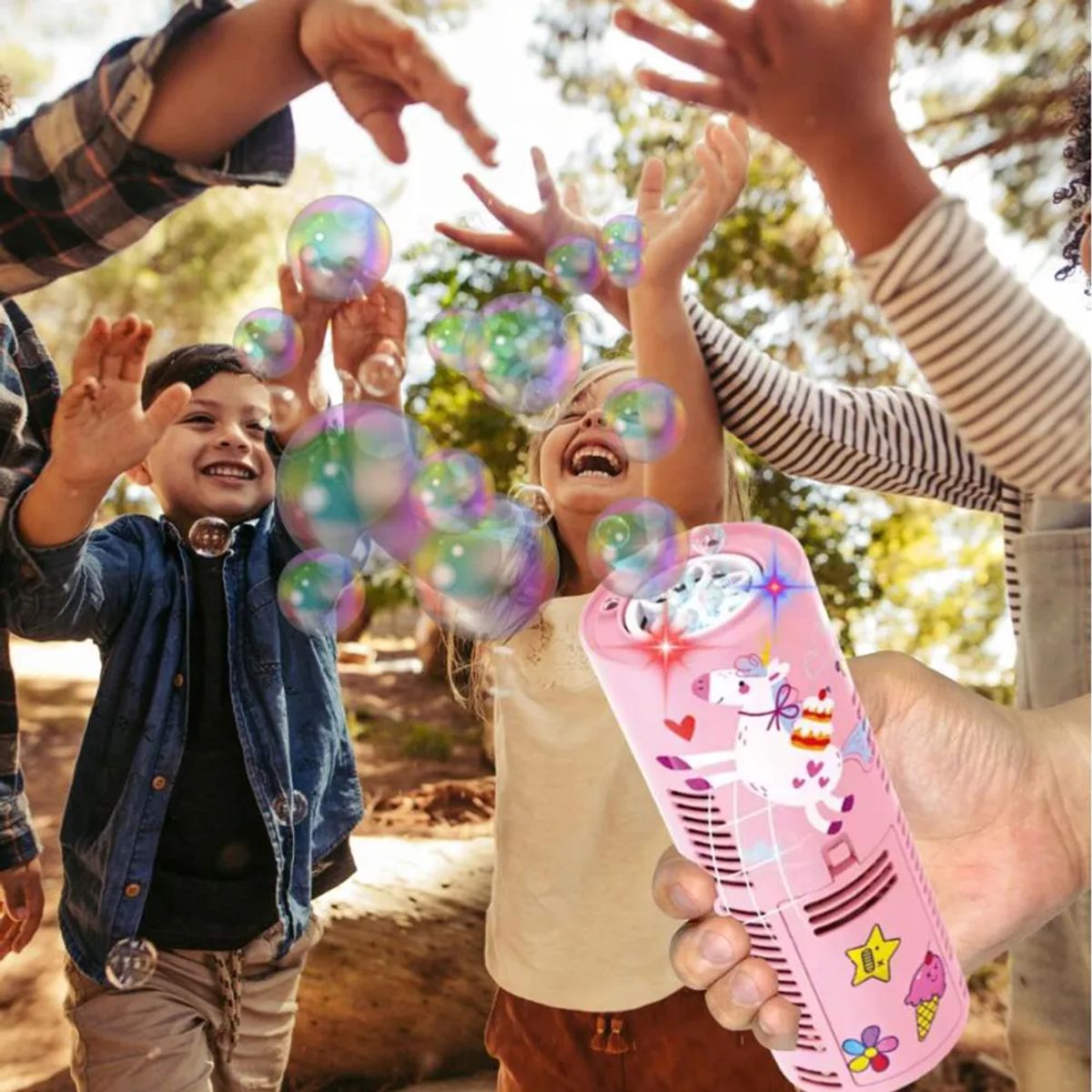 GENERICO - Máquina De Burbujas Automática Para Niños Regalos-Rosa