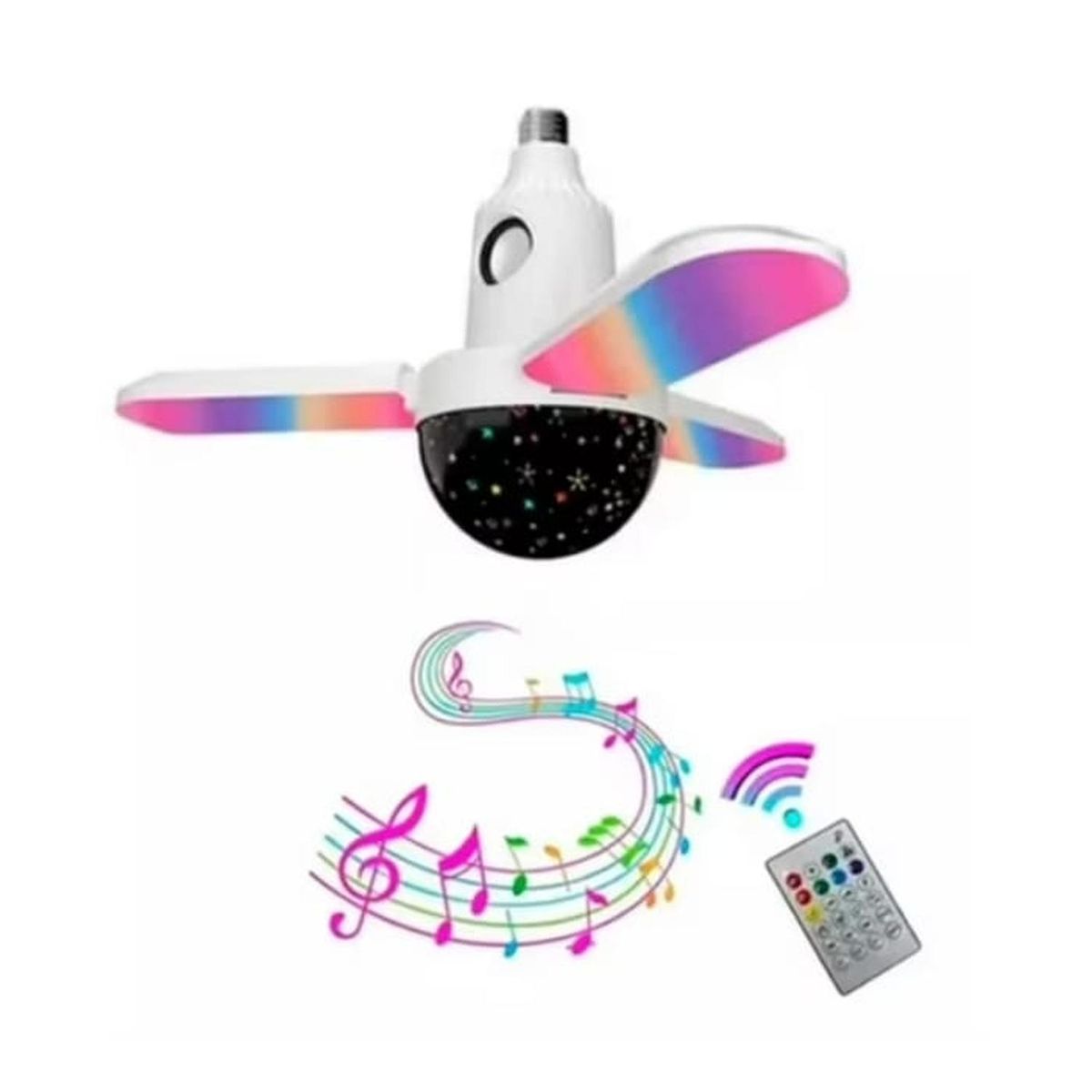 Ampolleta Led RGB Con Proyector Y Musica Bluetooth Con Control, marca GENERICO - Foto Principal