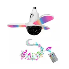 GENERICO - Ampolleta Led RGB Con Proyector Y Musica Bluetooth Con Control