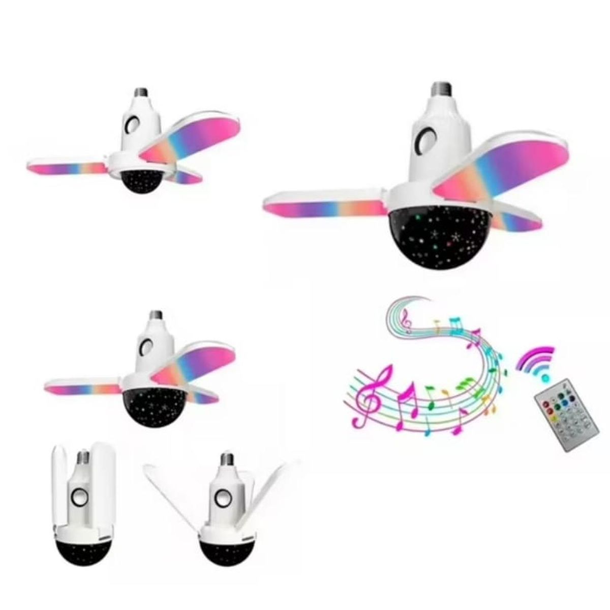 Ampolleta Led RGB Con Proyector Y Musica Bluetooth Con Control, marca GENERICO - Foto 2