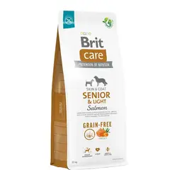 BRIT CARE - Senior y light salmón perro 12 kg