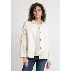 CANADIENNE - Sobrecamisa Mujer Nogal Lino Beige