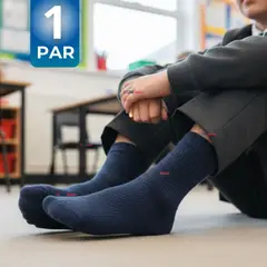 UTILISIMO - Calcetín Escolar Corto Bambú Azul Niño y Nina