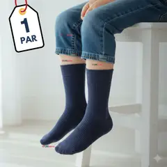 UTILISIMO - Calcetín Escolar Corto Bambú Azul Niño y Nina