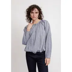 CANADIENNE - Blusa Mujer Olivia Lino Navy