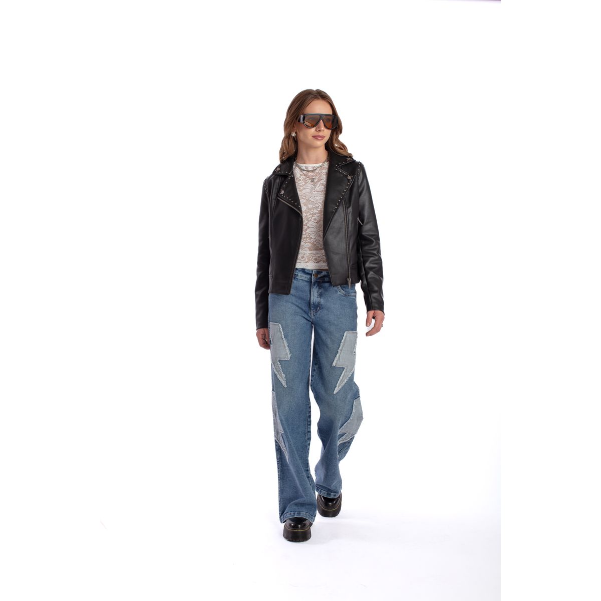 EFESIS - Jeans Wide Tiro Medio Mujer Efesis
