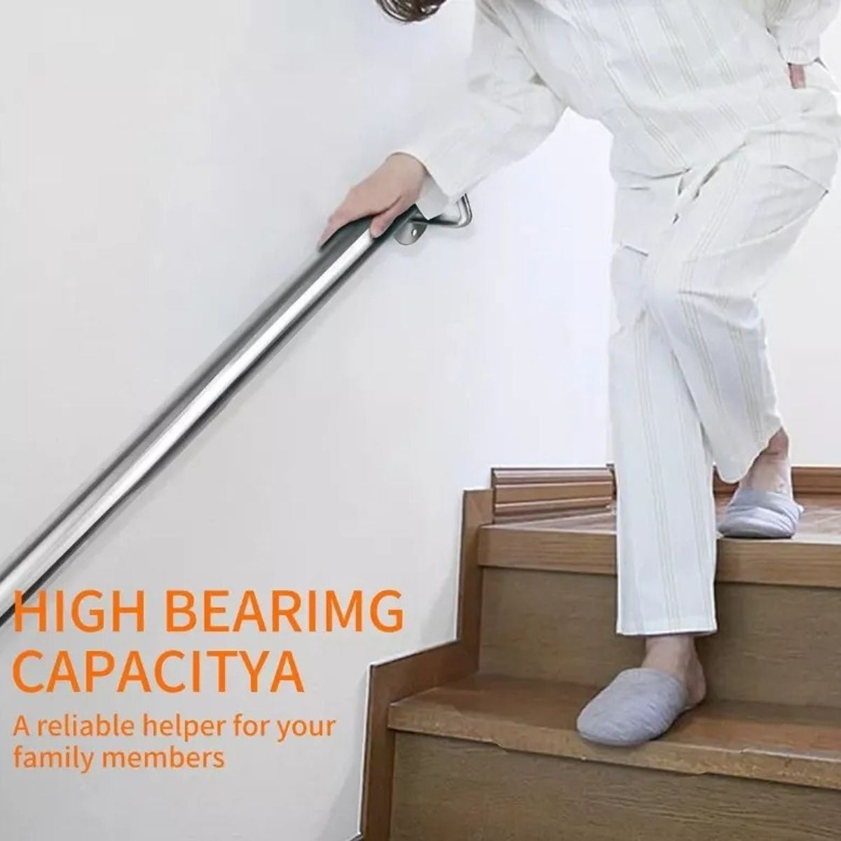 GENERICO - Pasamanos De Tubo Plata Escaleras De 1m+tornillo Para Escuel