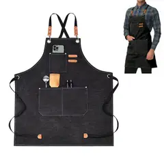 KINDA NICE - Delantal Pechera Unisex Multiuso Restaurant Barbero Trabajo