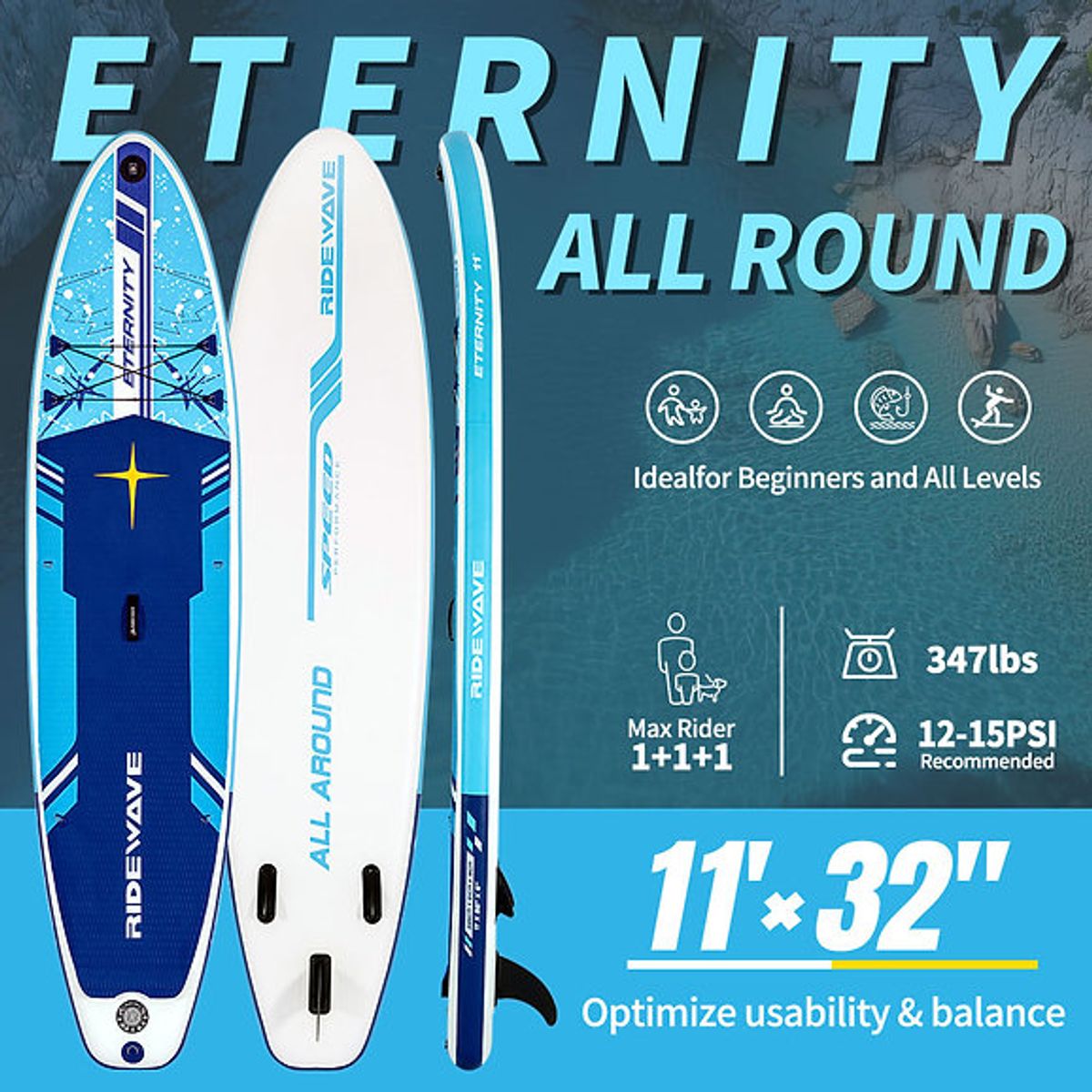 GENERICO - STAND UP PADDLE DOBLE CAPA 11 Triple Quilla