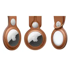 APPLE - Correa AirTag Leather Loop Color Café Openbox