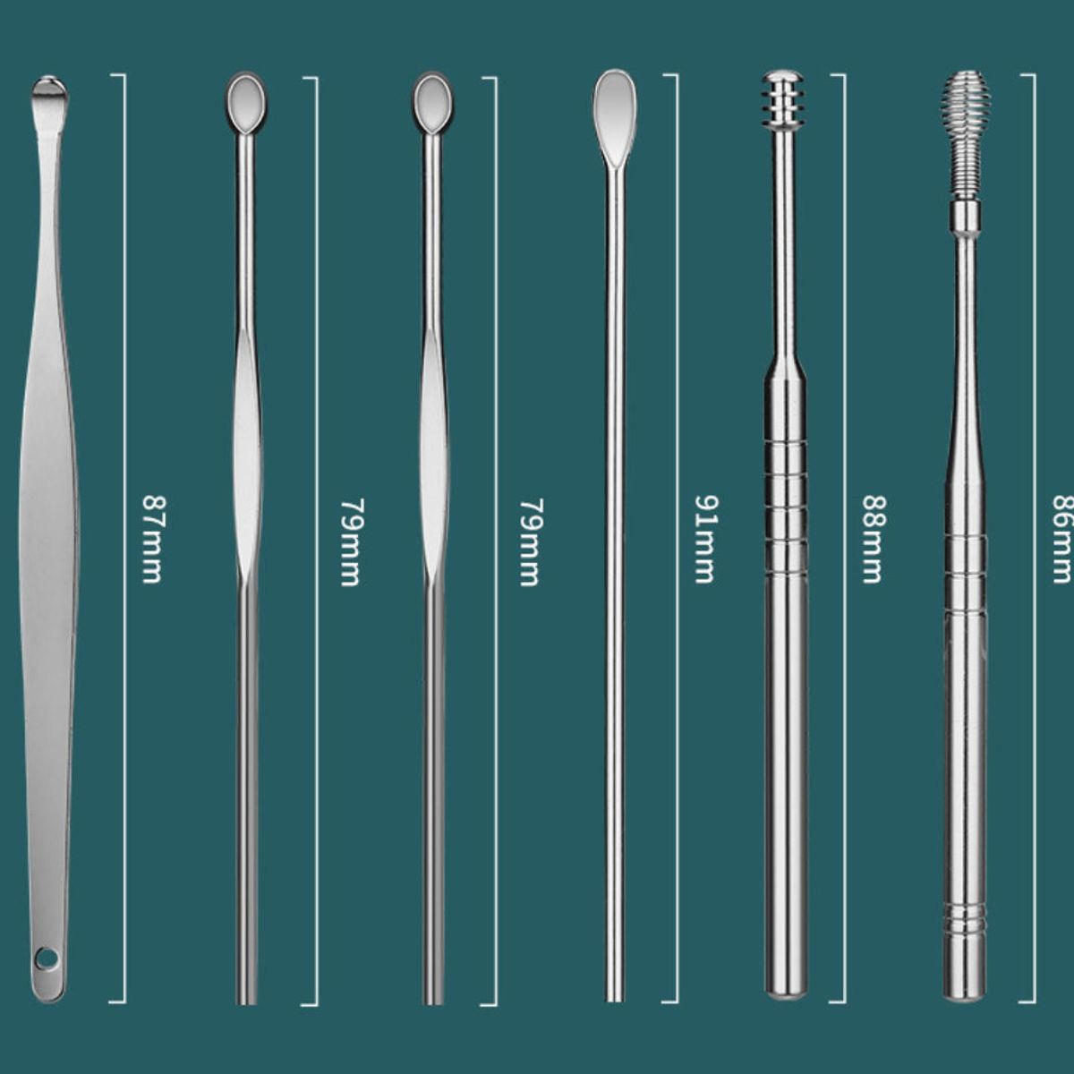 KINDA NICE - 8 Pcs De Removedor Cerumen Limpia Oídos Kit Limpieza Orejas