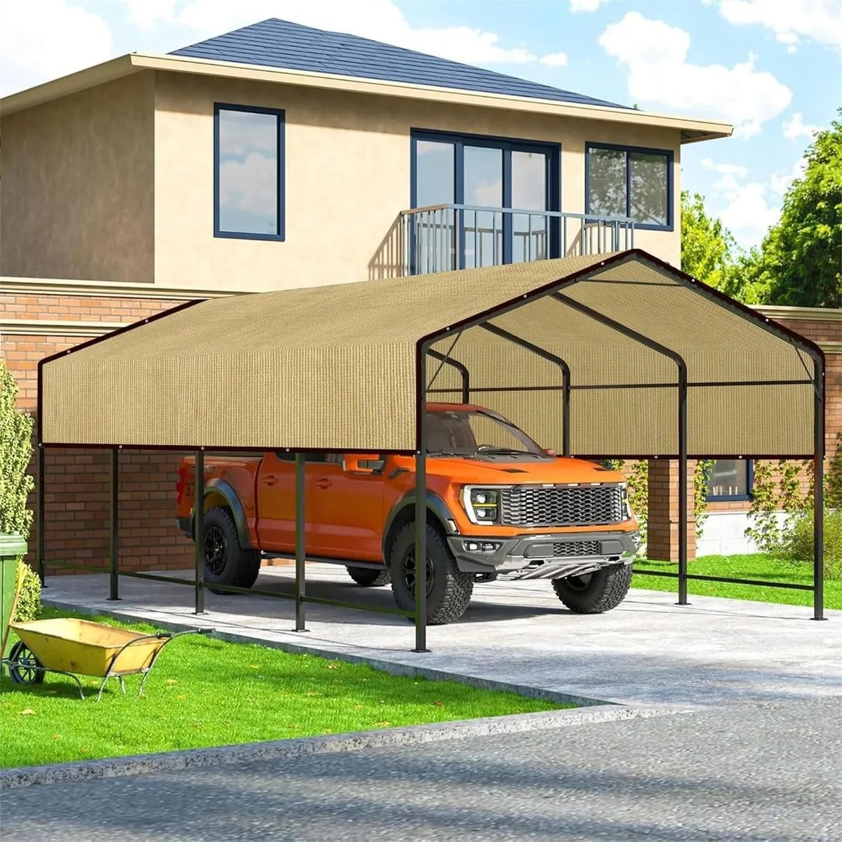 GENERICO - Toldo Rectangular 4x5 Sombra Cubierta Terraza Terraza Jardin